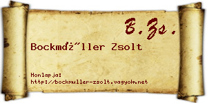 Bockmüller Zsolt névjegykártya